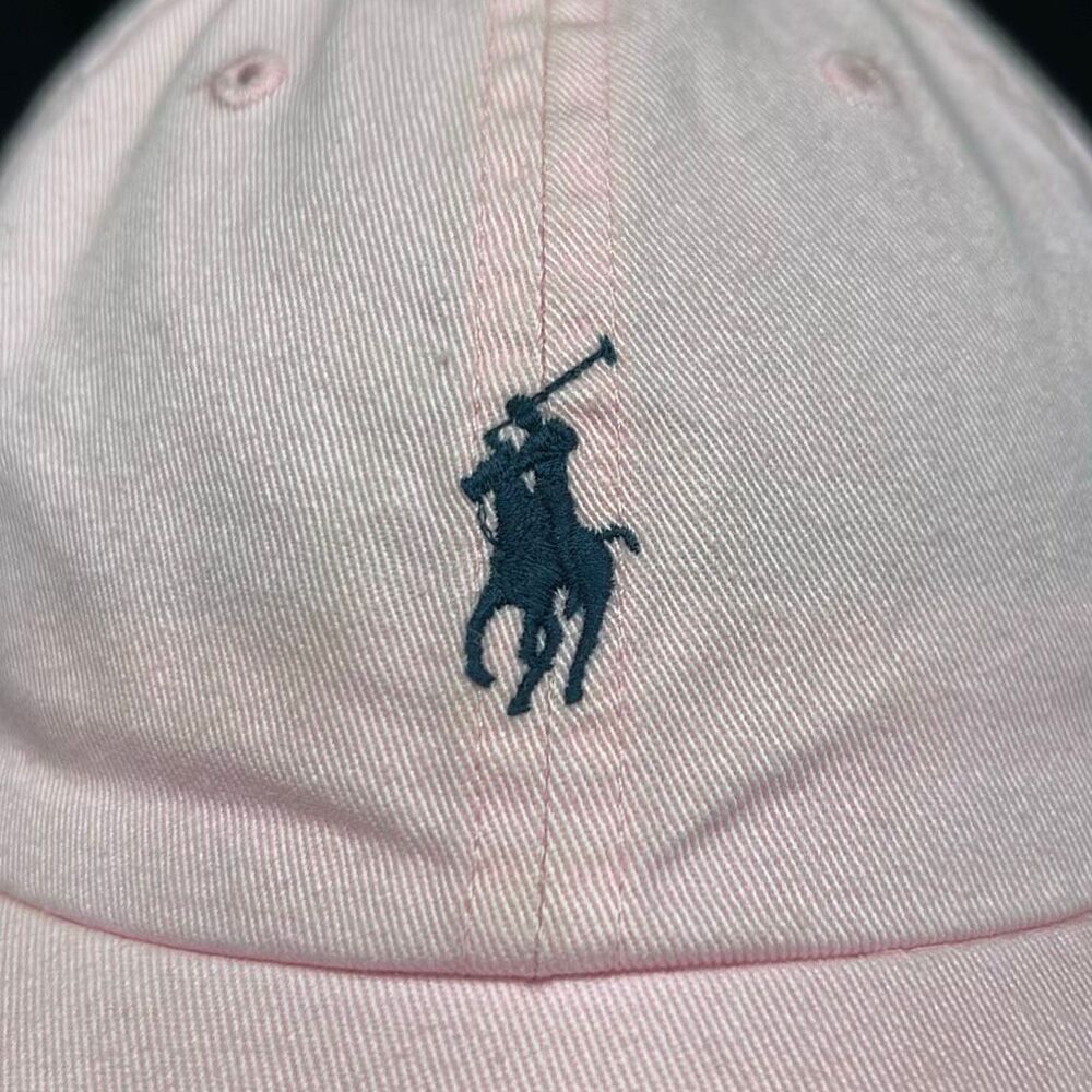 Polo Ralph Lauren Hat Cap Lt Pink Embroidered Logo - Picture 2 of 9